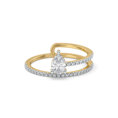 Soft Pearline - Pure Gold Lab Diamond Solitaire Ring