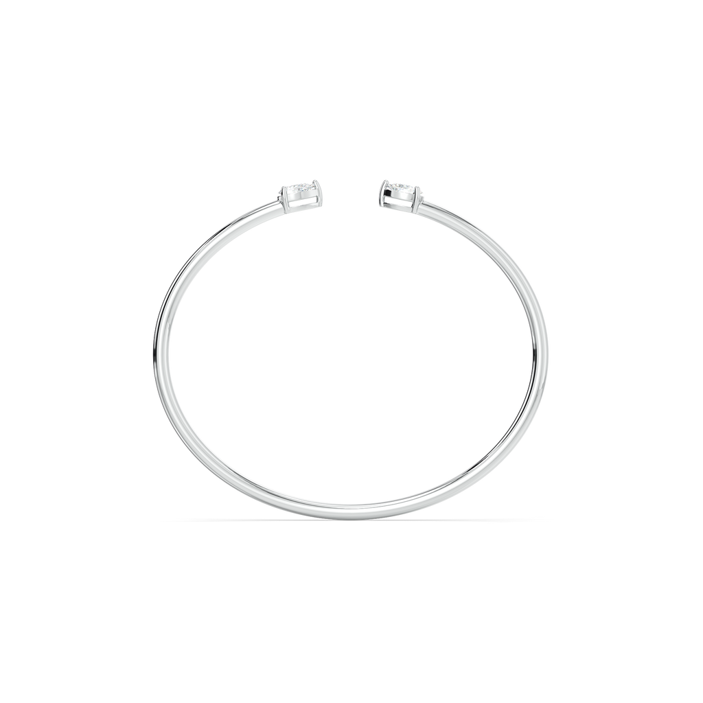 Sway in Pear - Pure Gold Lab Diamond Solitaire Bangle