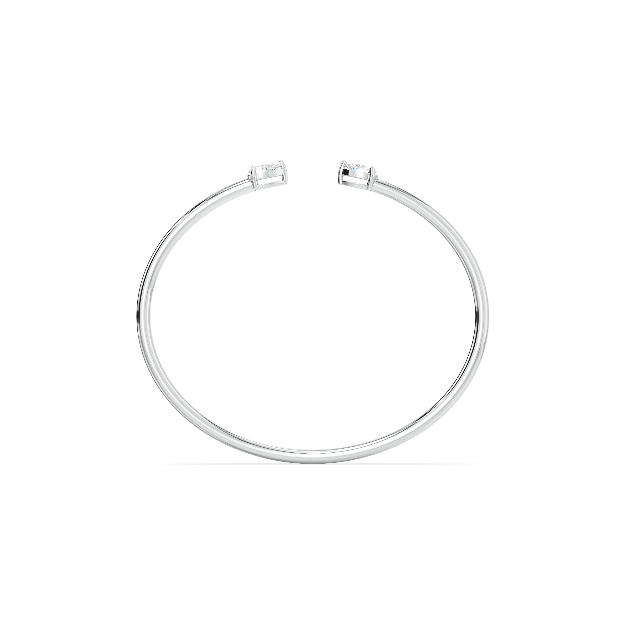Sway in Pear - Pure Gold Lab Diamond Solitaire Bangle