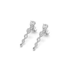 Sway in Pear - Pure Gold Lab Diamond Solitaire Drop Earrings