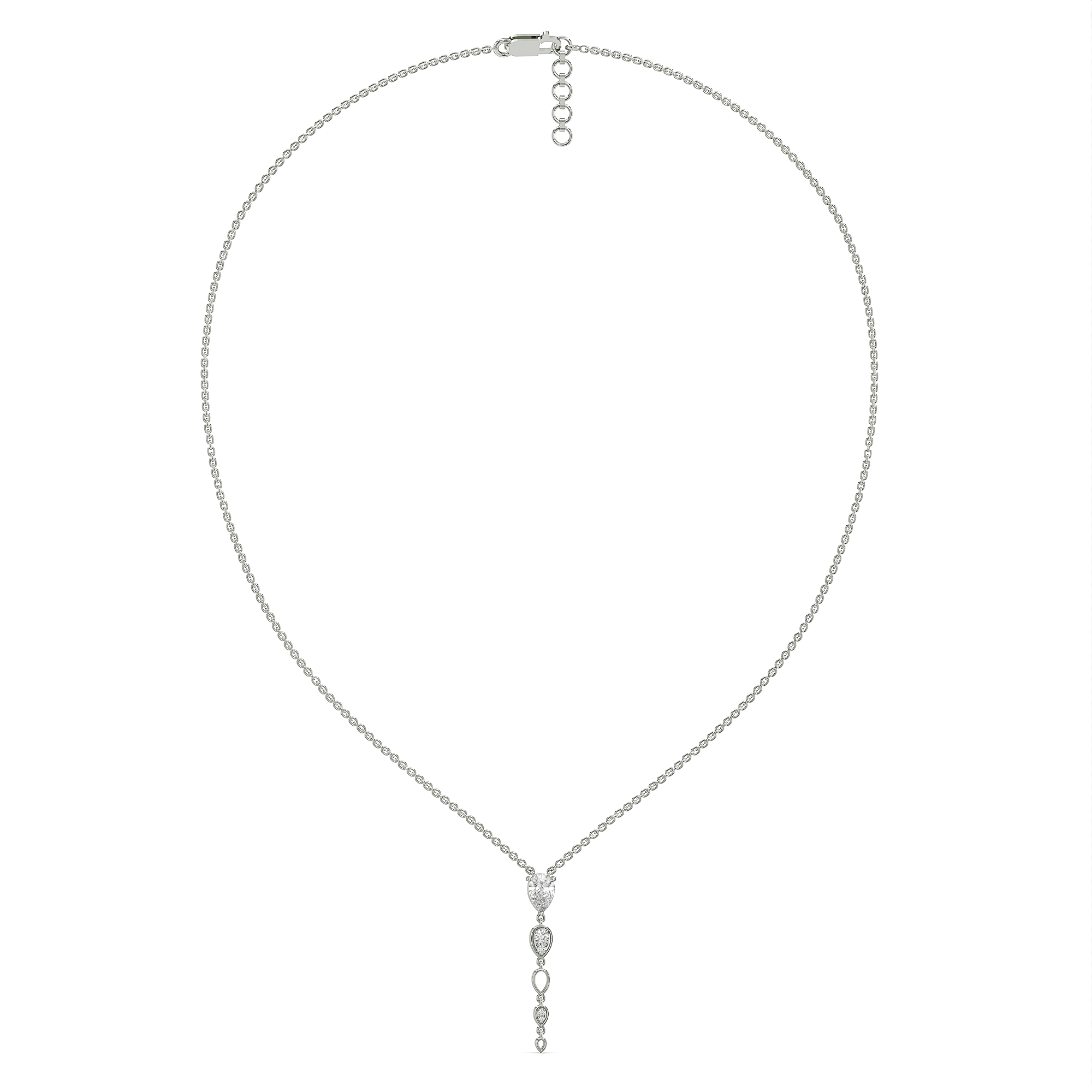 Sway in Pear - Pure Gold Lab Diamond Solitaire Necklace