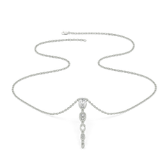 Sway in Pear - Pure Gold Lab Diamond Solitaire Necklace