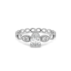 Sway in Pear - Pure Gold Lab Diamond Solitaire Ring