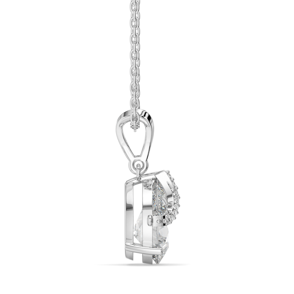Overlaced in Pear - Pure Gold Lab Diamond Solitaire Pendant