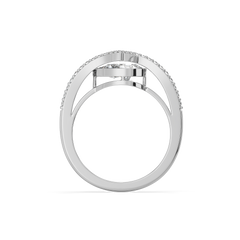 Overlaced in Pear - Pure Gold Lab Diamond Solitaire Ring