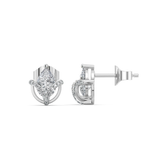 Overlaced in Pear - Pure Gold Lab Diamond Solitaire Earrings