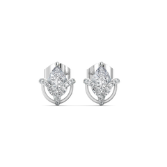 Overlaced in Pear - Pure Gold Lab Diamond Solitaire Earrings