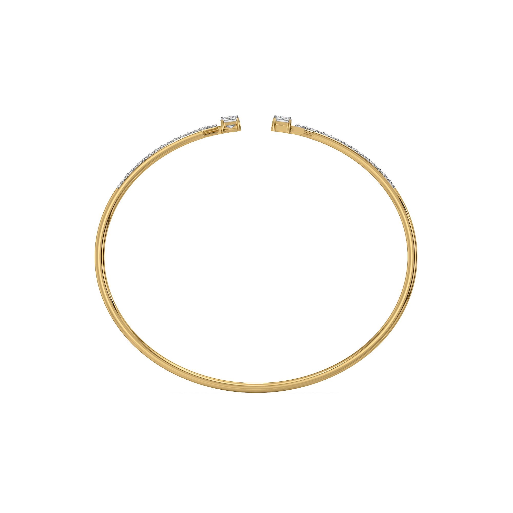 Forever Emerald - Pure Gold Lab Diamond Solitaire Bangle