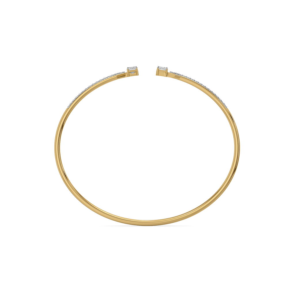 Forever Emerald - Pure Gold Lab Diamond Solitaire Bangle