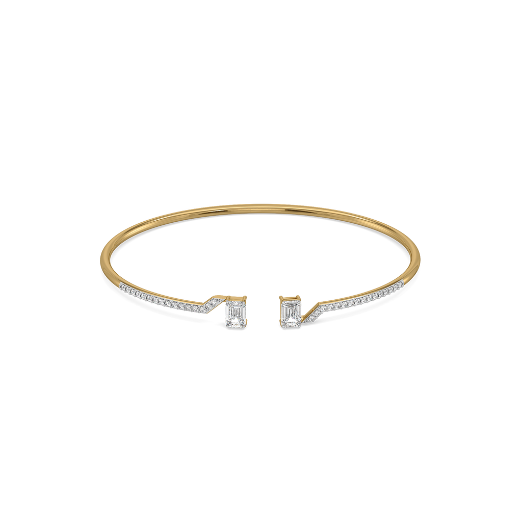 Forever Emerald - Pure Gold Lab Diamond Solitaire Bangle