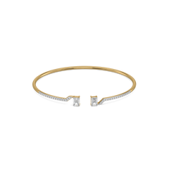 Forever Emerald - Pure Gold Lab Diamond Solitaire Bangle