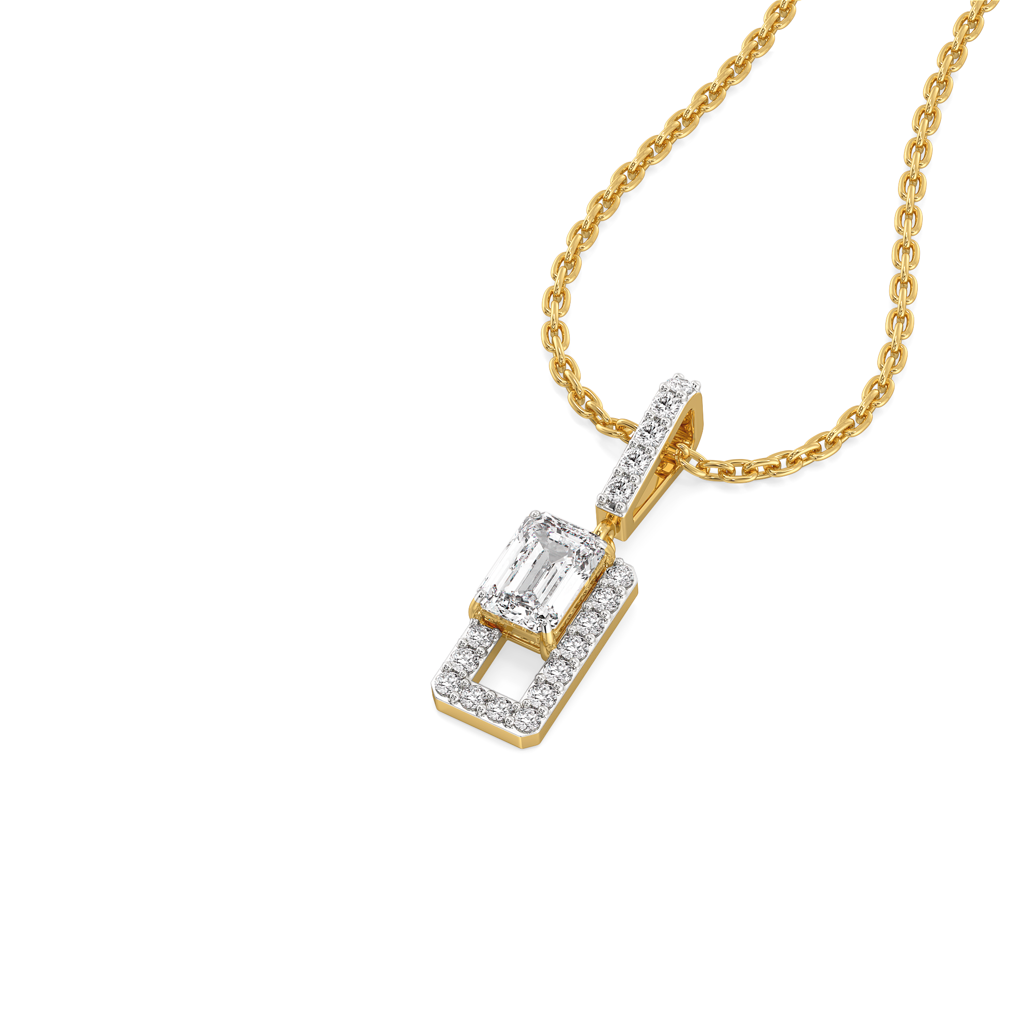 Forever Emerald - Pure Gold Lab Diamond Solitaire Pendant Main image