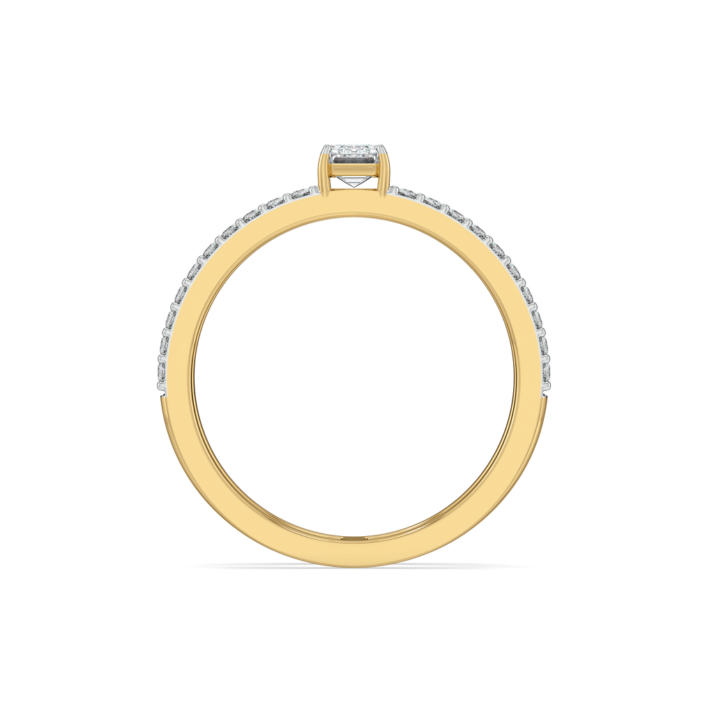 Forever Emerald - Pure Gold Lab Diamond Solitaire Ring