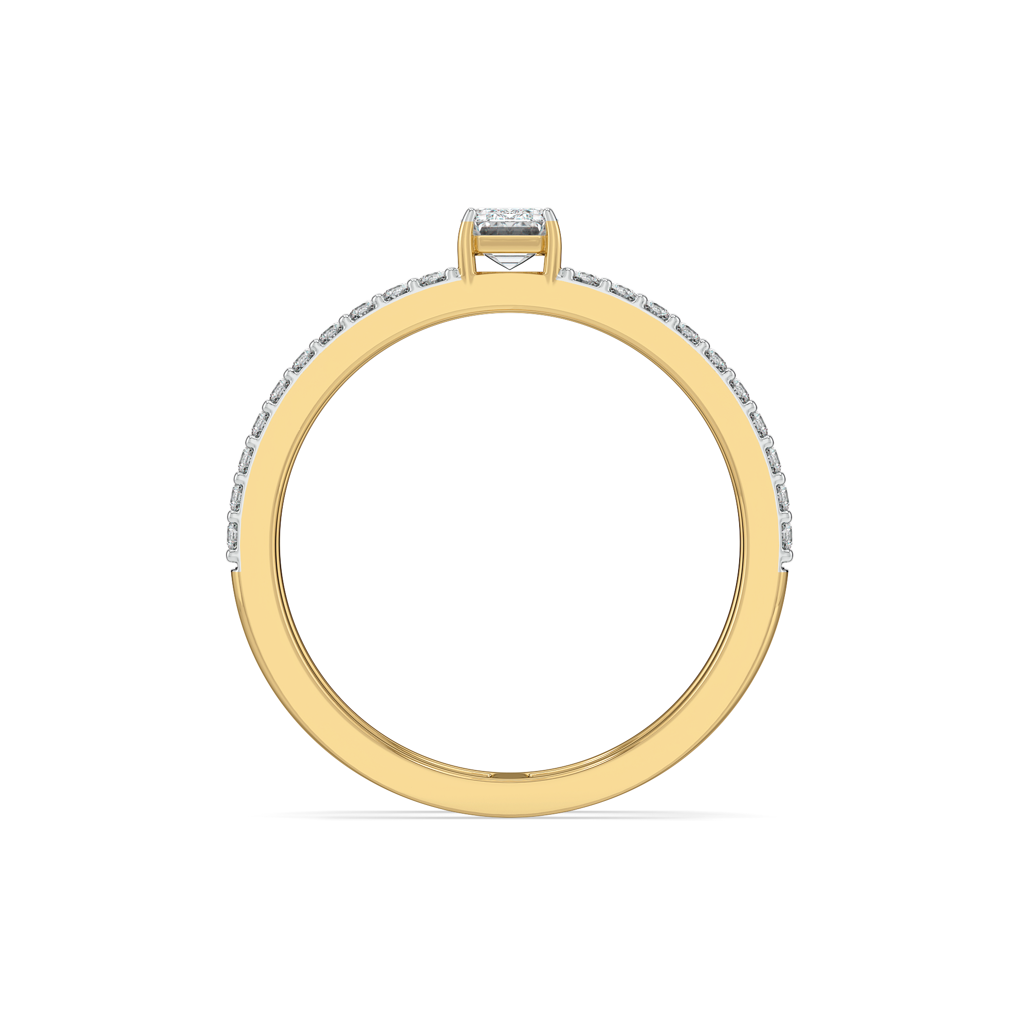 Forever Emerald - Pure Gold Lab Diamond Solitaire Ring