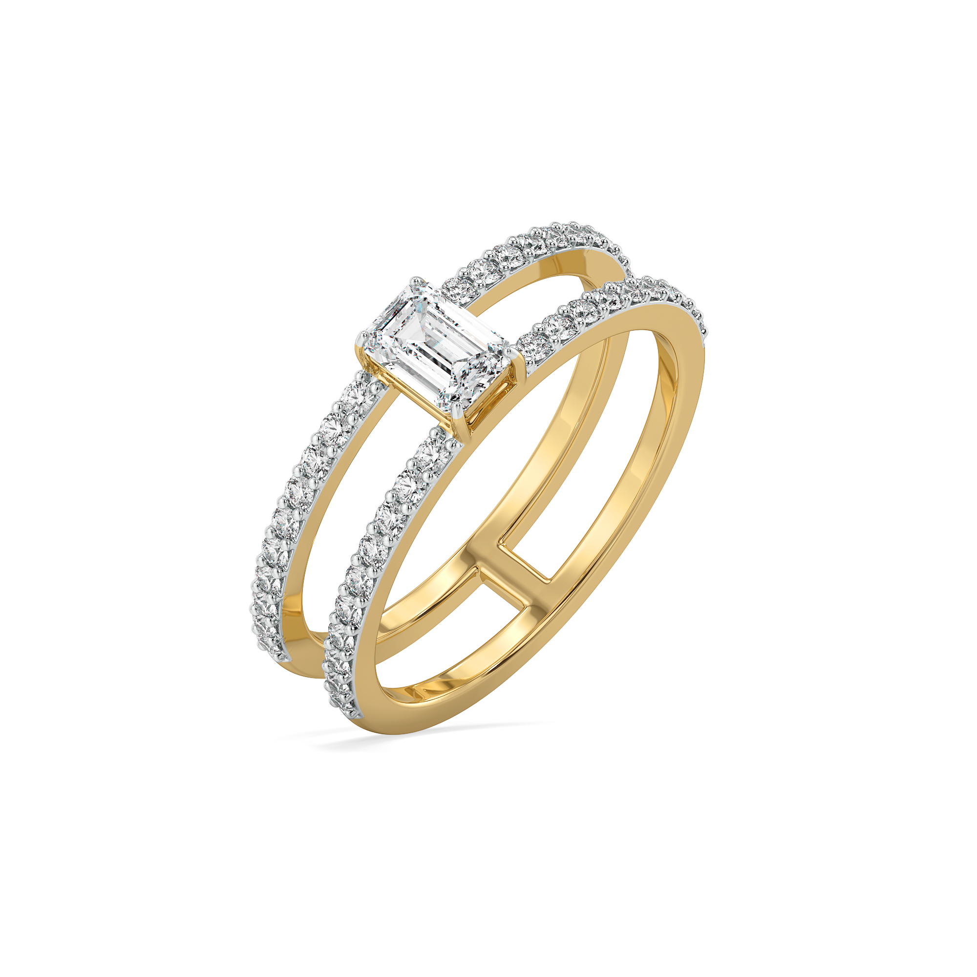 Forever Emerald - Pure Gold Lab Diamond Solitaire Ring Main image