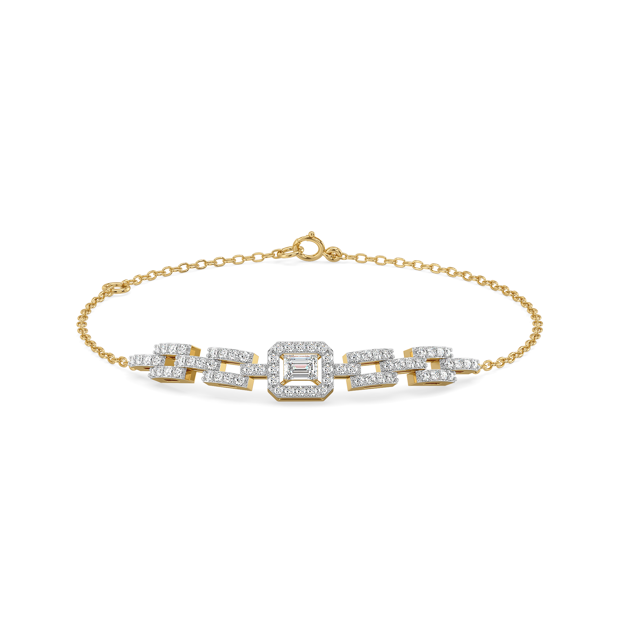 Lady in Emerald - Pure Gold Lab Diamond Solitaire Bracelet Secondary image
