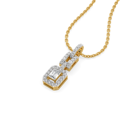 Lady in Emerald - Pure Gold Lab Diamond Solitaire Pendant