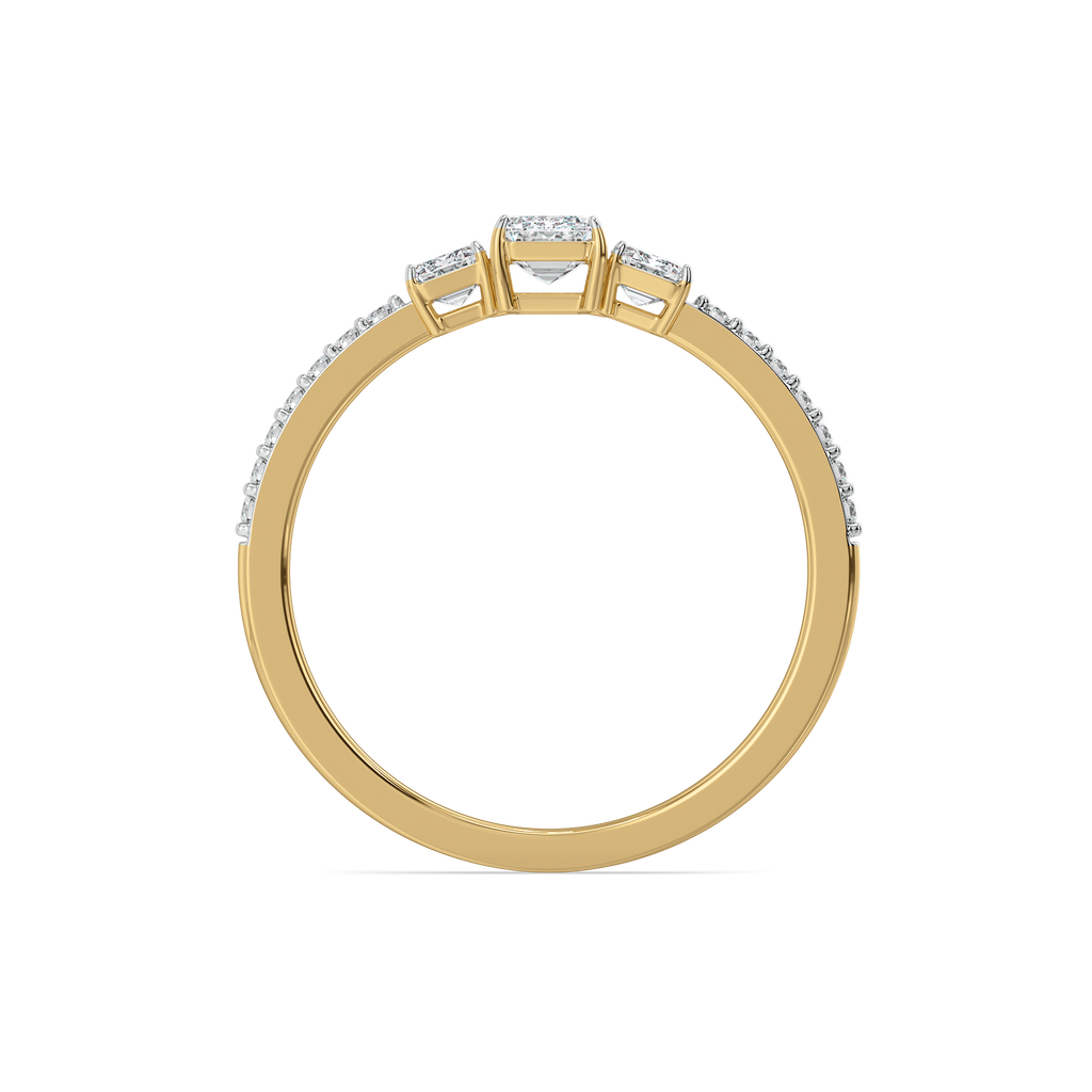 Lady in Emerald - Pure Gold Lab Diamond Solitaire Ring
