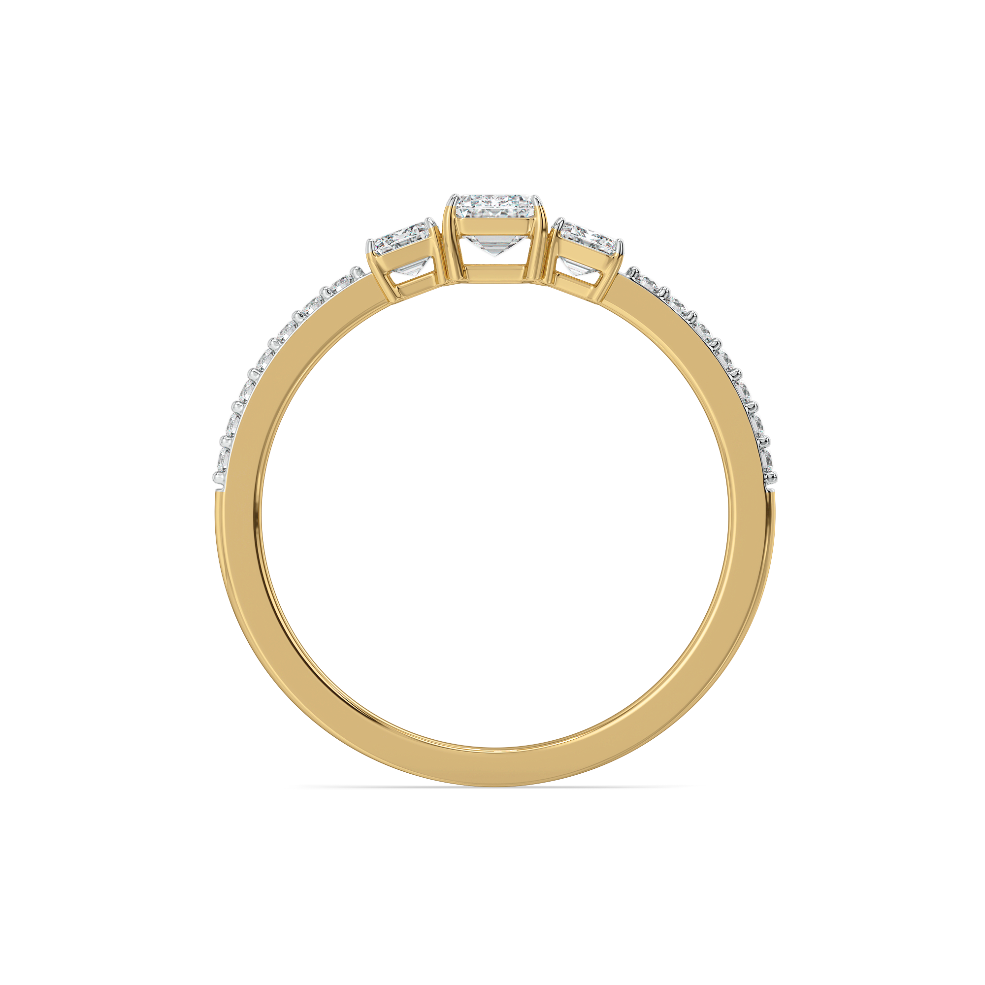 Lady in Emerald - Pure Gold Lab Diamond Solitaire Ring