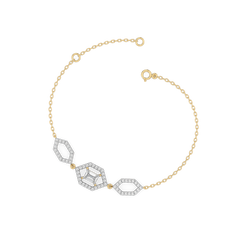 Rhythm of Emerald - Pure Gold Lab Diamond Solitaire Bracelet