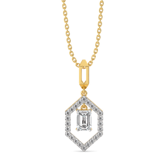 Rhythm of Emerald - Pure Gold Lab Diamond Solitaire Pendant