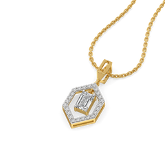 Rhythm of Emerald - Pure Gold Lab Diamond Solitaire Pendant