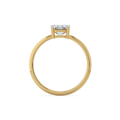 Striking Emerald - Pure Gold Lab Diamond Solitaire Ring