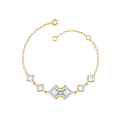 Emerald Edge - Pure Gold Lab Diamond Solitaire Bracelet