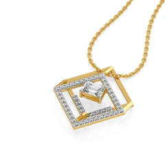 Emerald Edge - Pure Gold Lab Diamond Solitaire Pendant