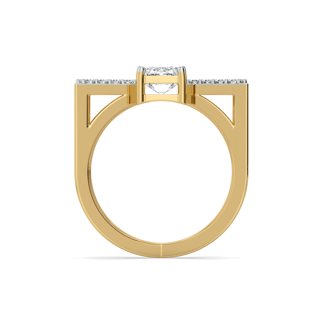 Emerald Edge - Pure Gold Lab Diamond Solitaire Ring