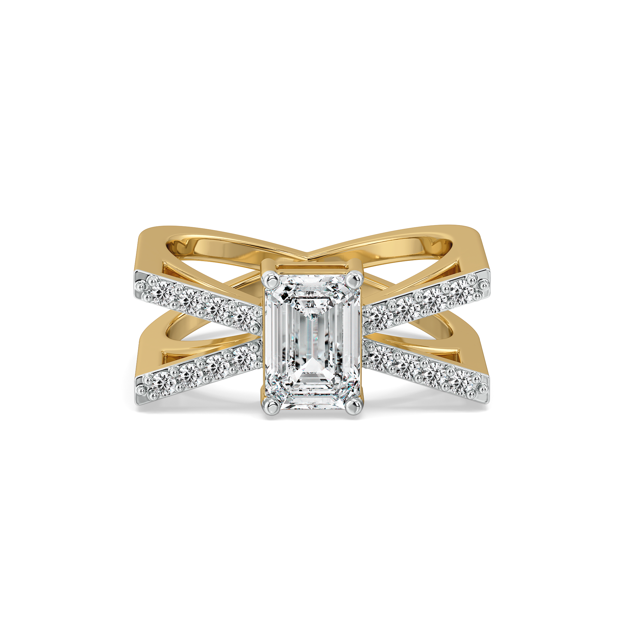 Emerald Edge - Pure Gold Lab Diamond Solitaire Ring Secondary image