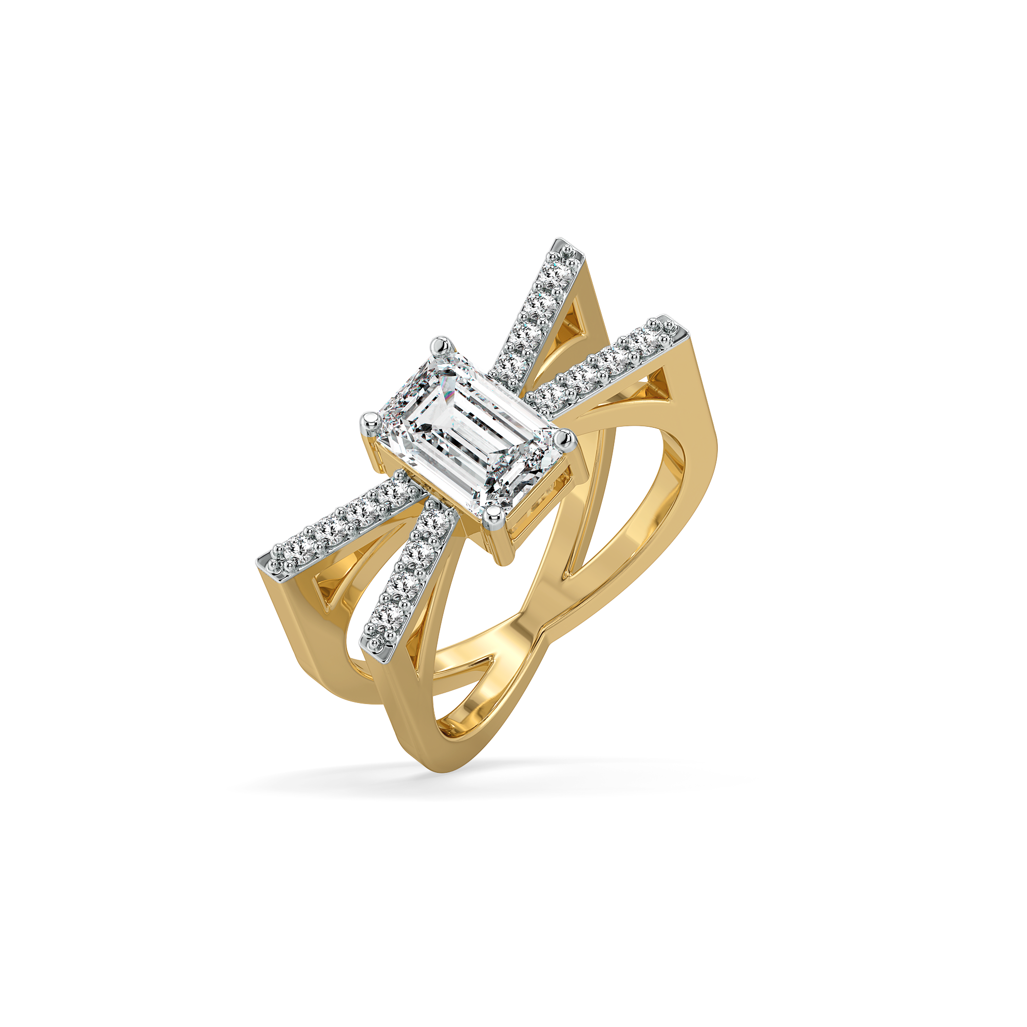 Emerald Edge - Pure Gold Lab Diamond Solitaire Ring