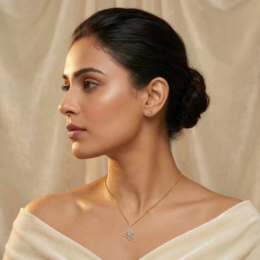 Twilight Flicker - Pure Gold Lab Diamond Pendant