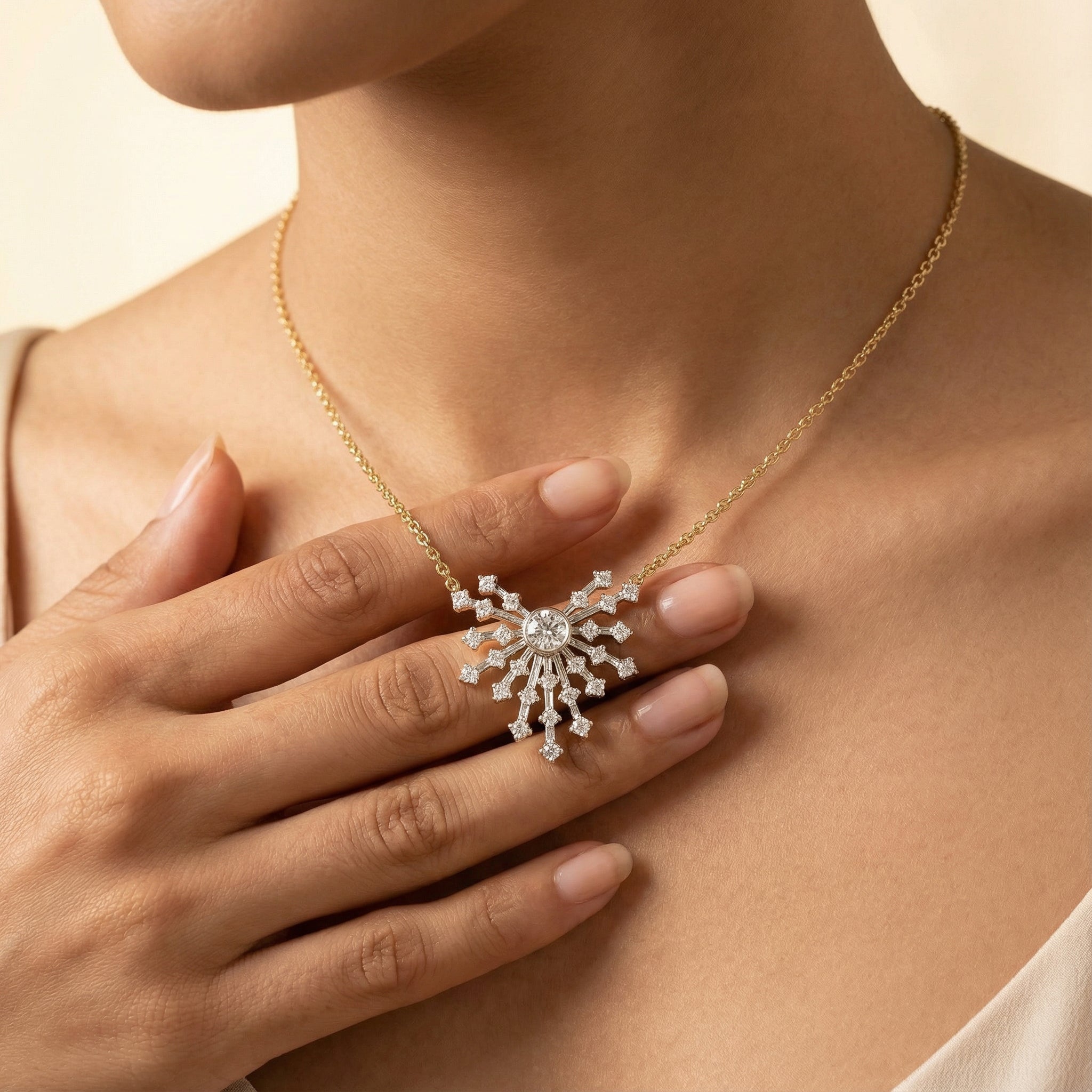 Nightfall Ignite - Pure Gold Lab Diamond Necklace Main image