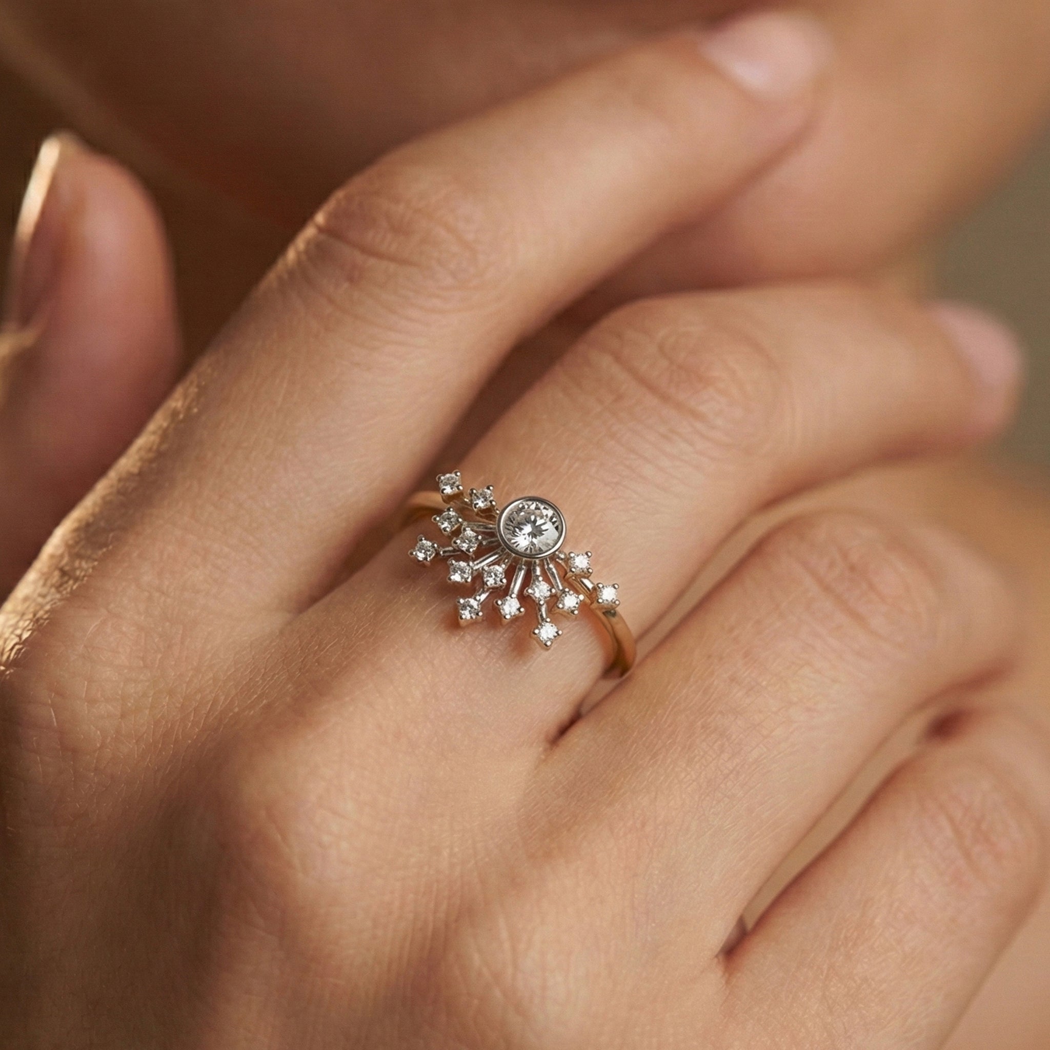 Nightfall Ignite - Pure Gold Lab Diamond Ring Secondary image