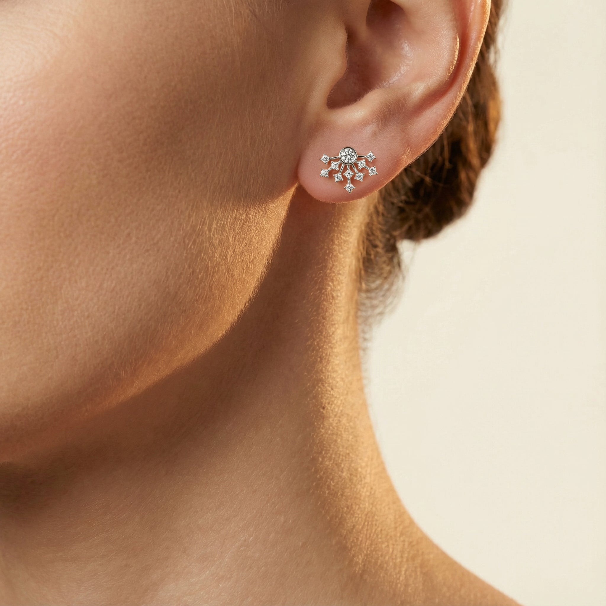 Nightfall Ignite - Pure Gold Lab Diamond Stud Earrings