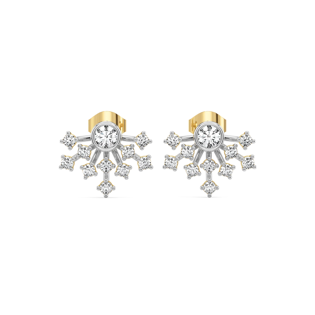 Nightfall Ignite - Pure Gold Lab Diamond Stud Earrings