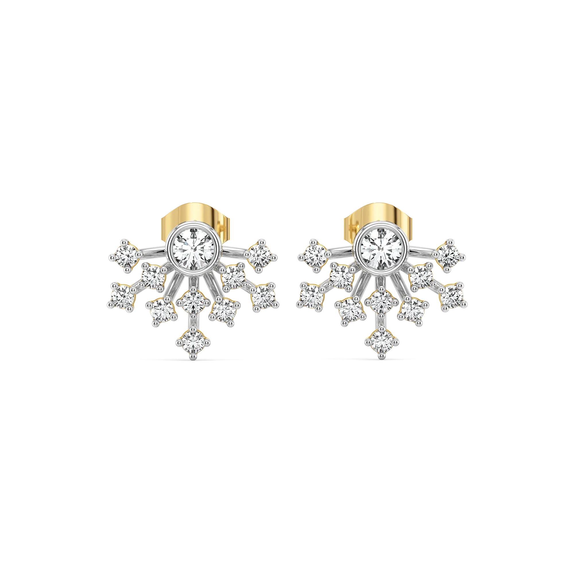 Nightfall Ignite - Pure Gold Lab Diamond Stud Earrings