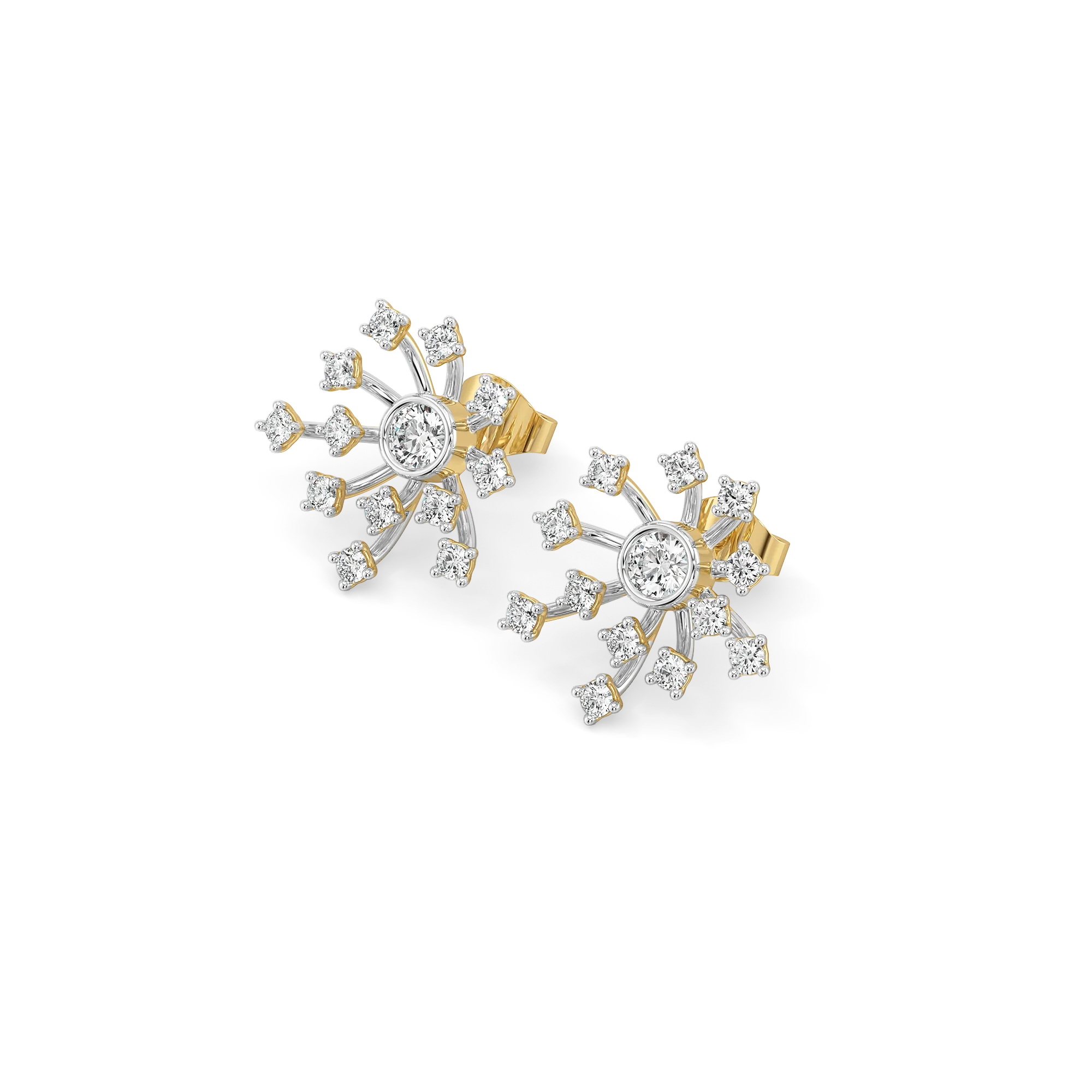 Twilight Flicker - Pure Gold Lab Diamond Stud Earrings Main image