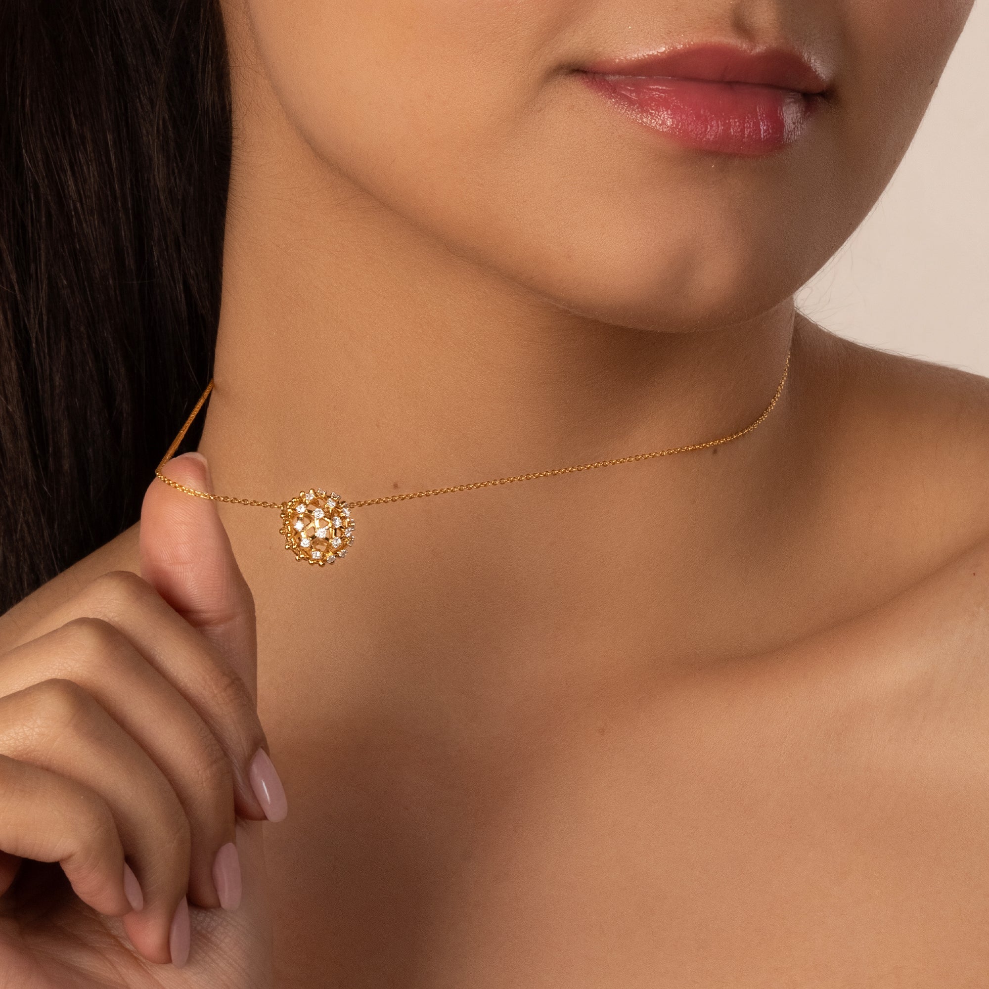 Classic Compass - Lab Diamond Pendant Necklace Secondary image