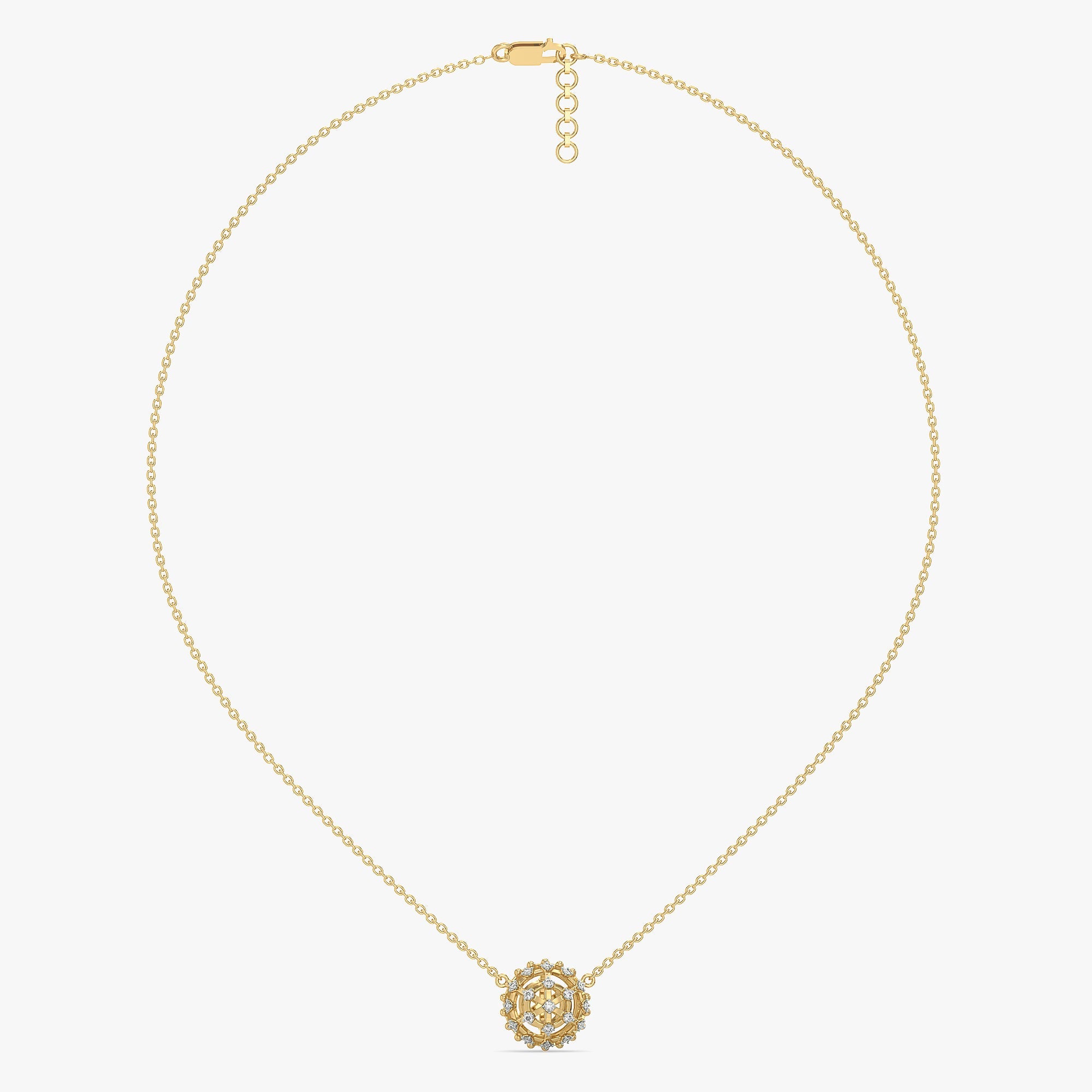 Classic Compass - Lab Diamond Pendant Necklace