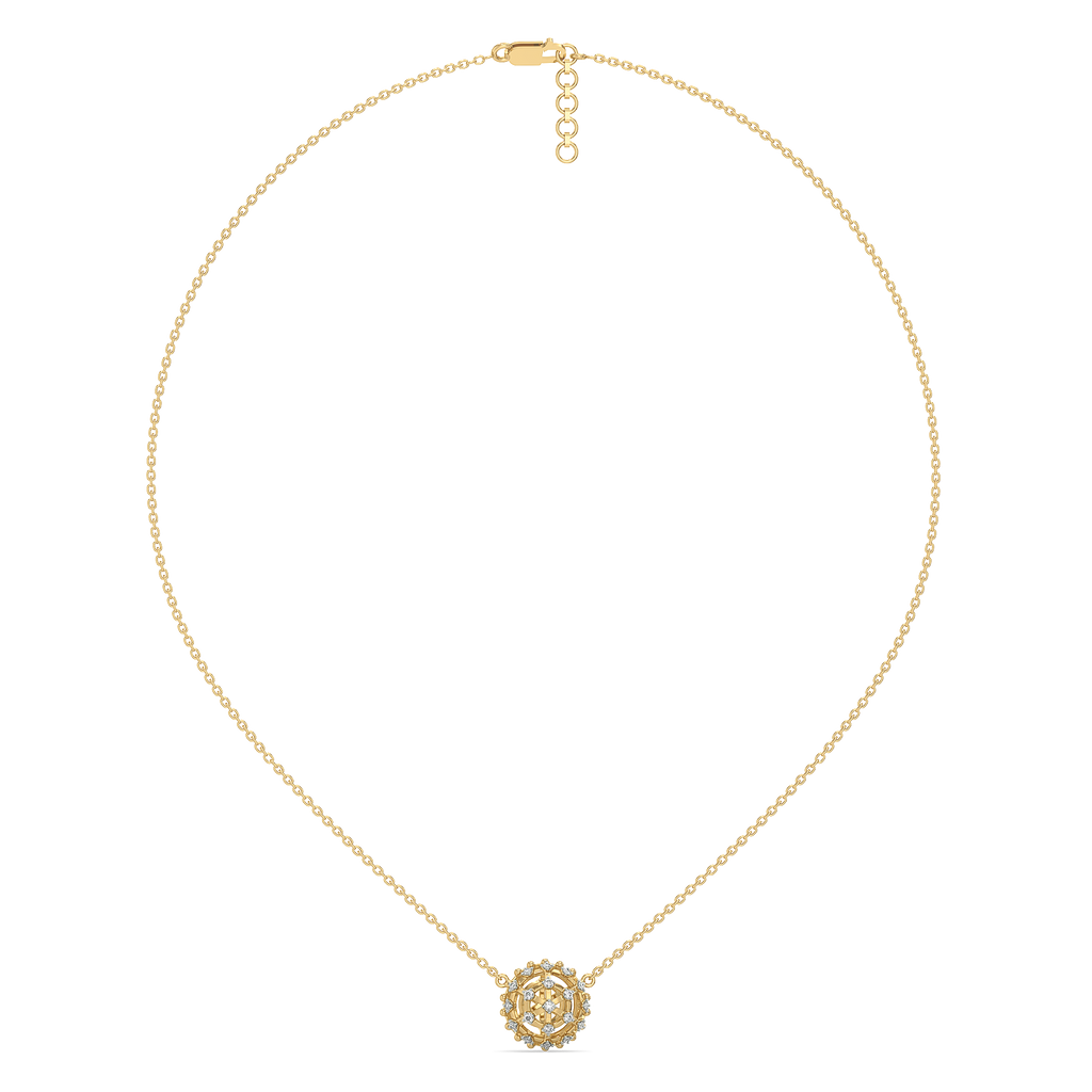 Classic Compass - Lab Diamond Pendant Necklace