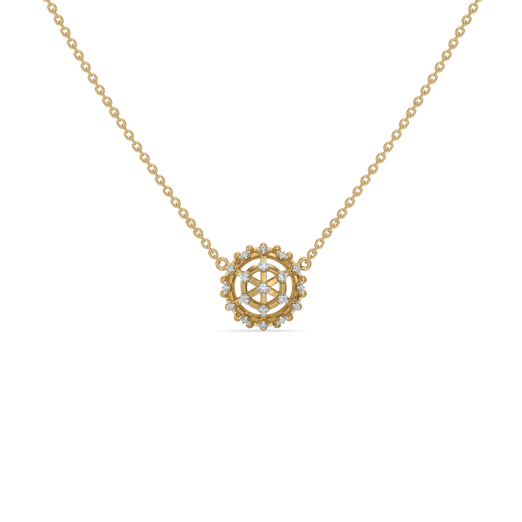 Classic Compass - Lab Diamond Pendant Necklace