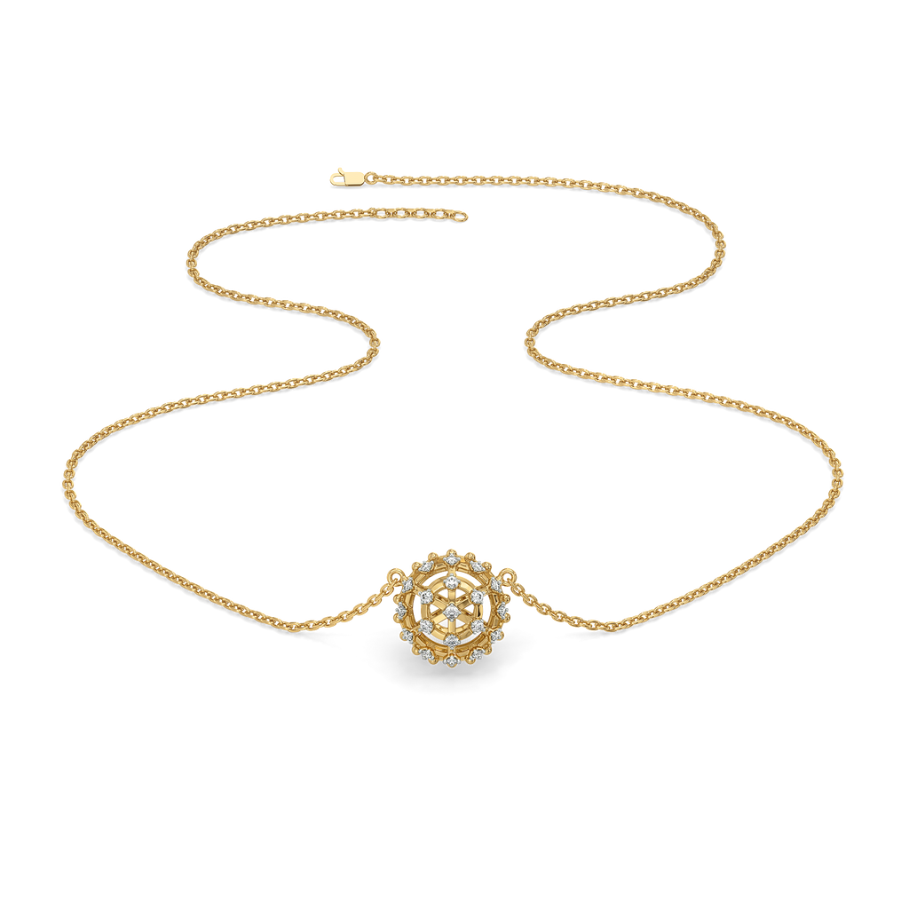 Classic Compass - Lab Diamond Pendant Necklace