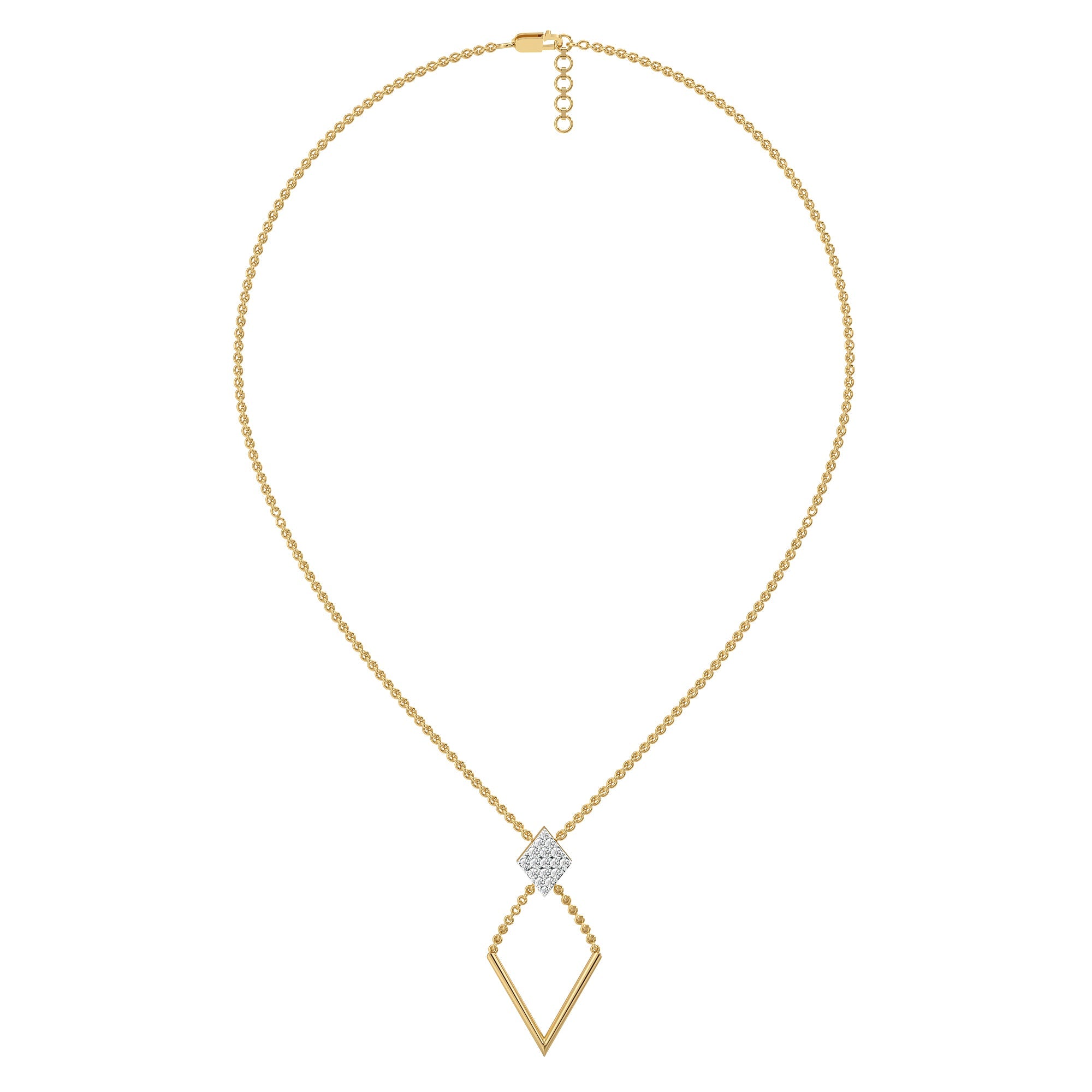 Diamond Arc - Lab Diamond Lariat Necklace