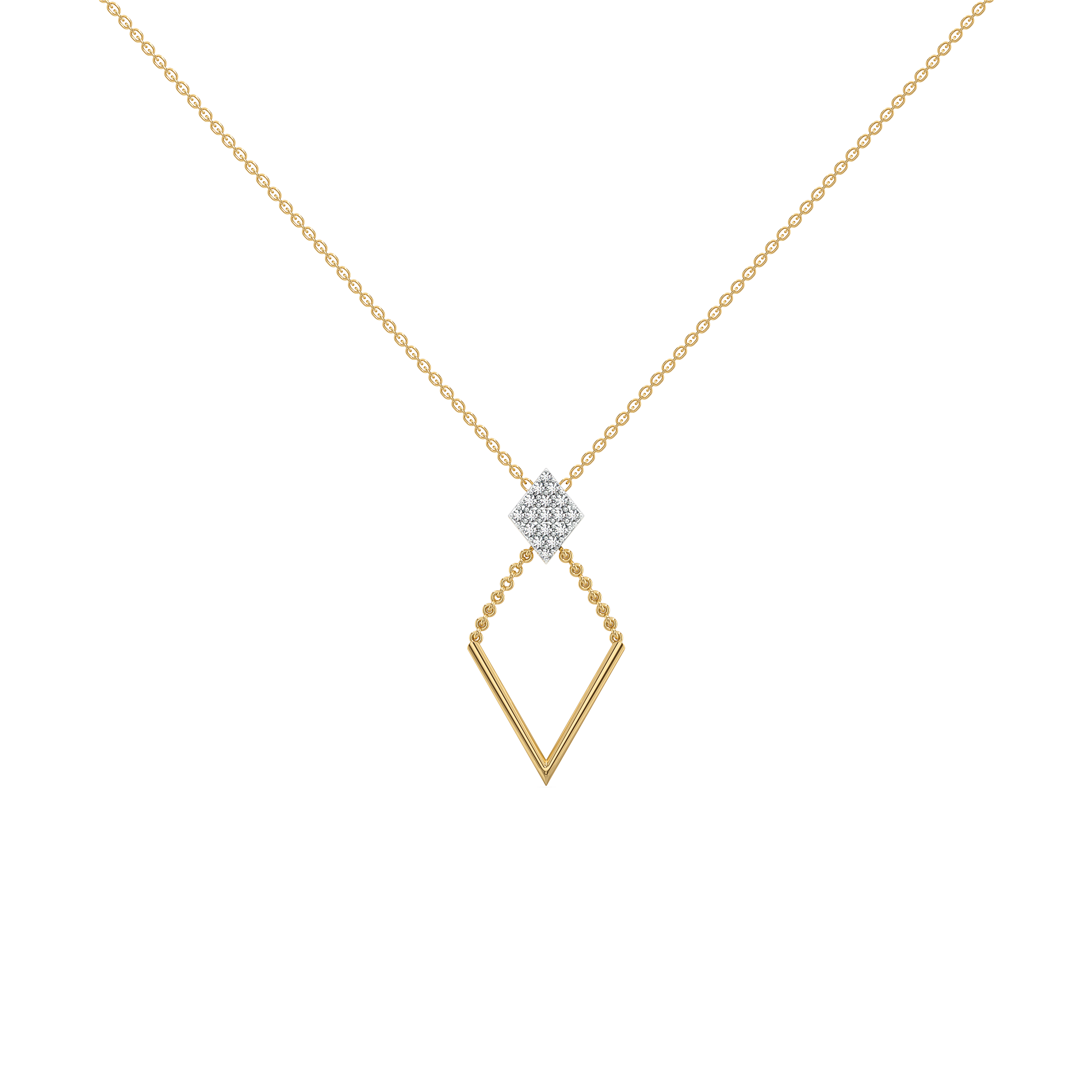 Diamond Arc - Lab Diamond Lariat Necklace Main image