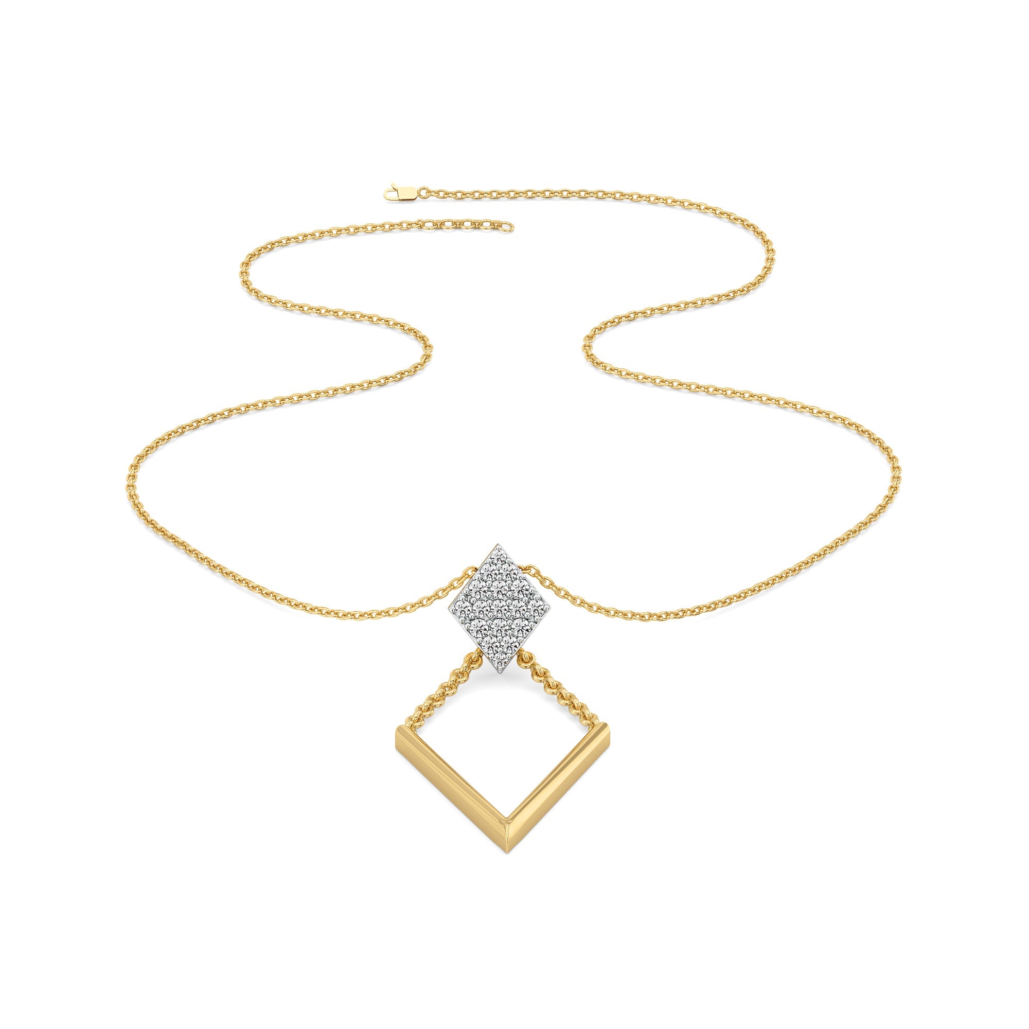 Diamond Arc - Lab Diamond Lariat Necklace