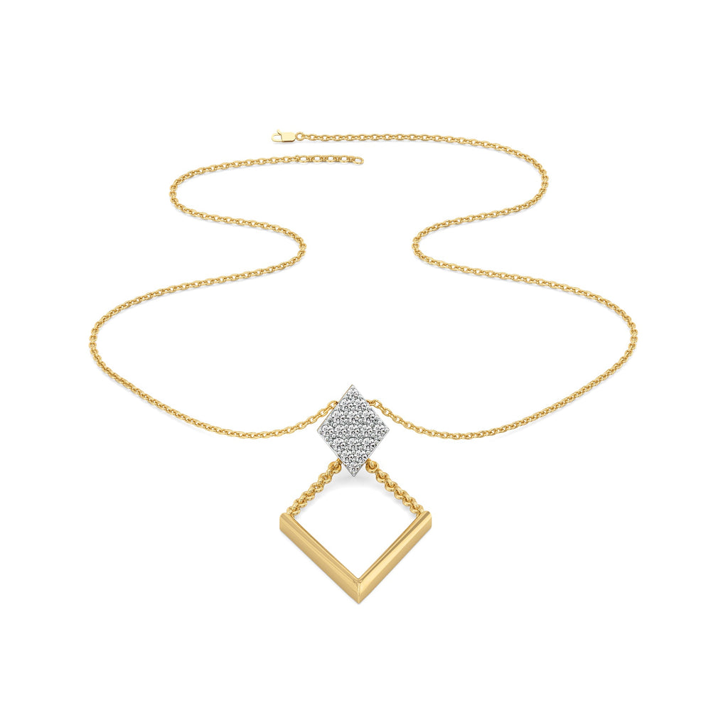 Diamond Arc - Lab Diamond Lariat Necklace