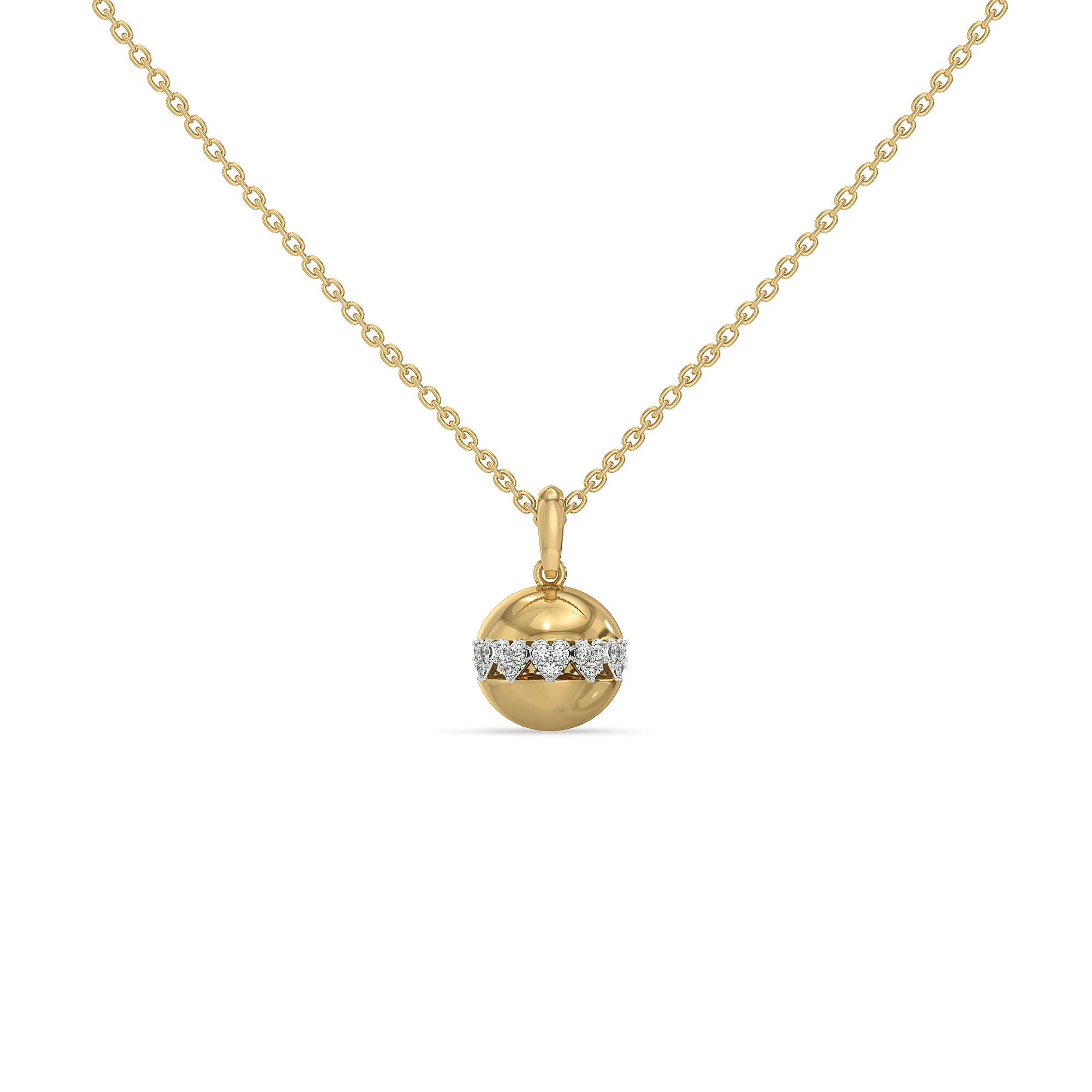 Eternal Heart Orbit - Lab Diamond Pendant Necklace