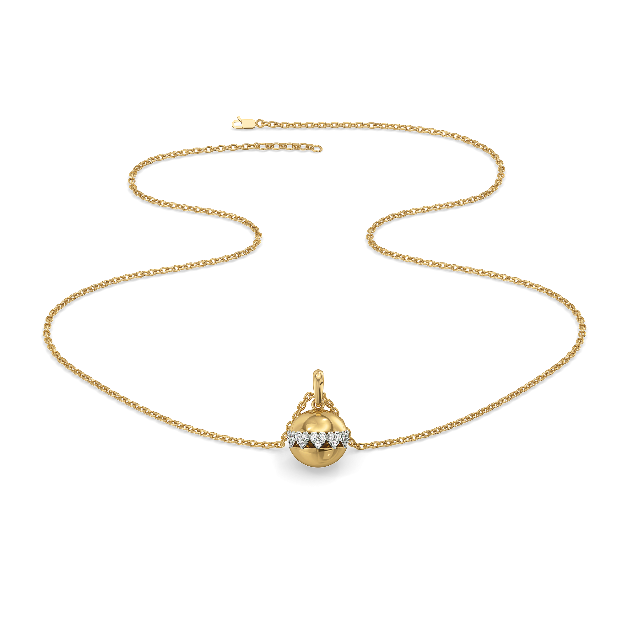 Eternal Heart Orbit - Lab Diamond Pendant Necklace
